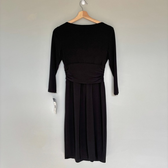 Chaps Women's Size S LTB Gathered Waist Midi Sheath Church Memorial Conservative - Picture 8 of 12